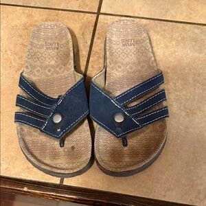 Muk Luks Blue Sandals